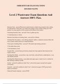Level 2 Wastewater Exam Questions And Answers 100&percnt; Pass&period;