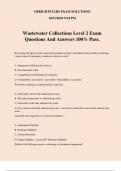 Wastewater Collections Level 2 Exam Questions And Answers 100&percnt; Pass&period;