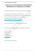 NUR 622 ADVANCED HEALTH ASSESSEMENT MIDTERM EXAM 2024&sol;2025 FALL-SPRING