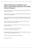 D016 Leadership Foundations and ethics Latest Exam Questions And 100&percnt; Correct Answers&period;