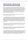 D016 Study Set &ndash; Review Exam Questions All Solved Correctly&period;