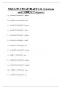 NGRK505 UPDATED ACTUAL Questions  and CORRECT Answers