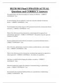 HLTH 503 Final UPDATED ACTUAL  Questions and CORRECT Answers