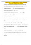 Florida Laws & Rules Chiropractic Board 2024&sol;2025 Actual Test Questions and Answers