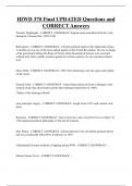 HIWD 370 Final UPDATED Questions and  CORRECT Answers