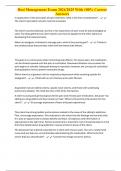 Hesi Management Exam 2024&sol;2025 With 100&percnt; Correct Answers