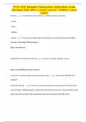 WGU D427 Database Management Applications Exam Questions With 100&percnt; Correct Answers &vert; Verified &vert; Latest Update