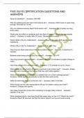 FIVE GUYS CERTIFICATION QUESTIONS AND ANSWERS