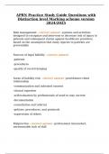 APRN Practice Study Guide Questions with Distinction level Marking scheme version 2024&sol;2025