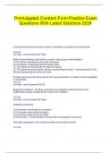  Promulgated Contract Form Practice Exam Questions With Latest Solutions 2024