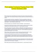   Promulgated Contracts Practice Exam With Correct Solutions 2024