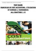 Test Bank  for Principles Of Cost Accounting&comma; 17th Edition  By Edward J&period; Vanderbeck  All Chapters 1-10  complete&comma; ISBN&colon; 9781305087408
