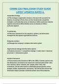 COMM 226 FINAL EXAM STUDY GUIDE  LATEST UPDATED RATED A&period;