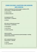 COMM 226 EXAM 1 QUESTIONS AND ANSWERS  100&percnt; VERIFIED