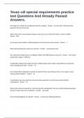 Texas cdl special requirements practice test Questions And Already Passed Answers&period;