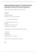 Special Requirements 3 Practice Exam Questions And All Correct Answers&period;