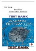 Test Bank for Animal Behavior 12th Edition by Dustin Rubenstein&comma; All Chapters 1 to 14 complete Verified editon ISBN&colon;9780197564912