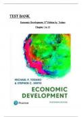 Test Bank for Economic Development 13th Edition by Todaro & Smith&comma; &comma; All Chapters 1 to 15 complete Verified editon ISBN&colon;9781292291154
