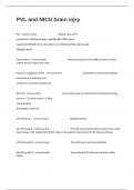 PVL and NICU brain injury   Actual Questions And Correct Detailed Verified Answers&period;