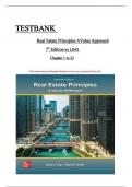 Test Bank for Real Estate Principles&colon; A Value Approach&comma; 7th Edition By Ling and Archer&comma;  All Chapters 1 to 23 complete Verified editon ISBN&colon; 9781264500185