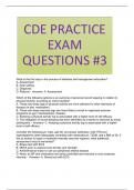 CDE PRACTICE EXAM QUESTIONS &num;3