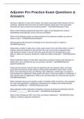 Adjuster Pro Practice Exam Questions & Answers