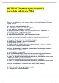 MCSE-MCSA exam questions with complete solutions 2024