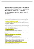 ATI FUNDAMENTALS PROCTORED EXAM WITH NGN EXAM QUESTIONS&vert;VERIFIED QUESTIONS AND CORRECT ANSWERS&vert;ALL GRADED A&plus;&vert;GUARANTEED SUCCESS&vert;LATEST UPDATE 2024-2025