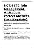 NGR 6172 Pain Management with 100- correct answers &lpar;latest update&rpar;&period;