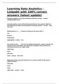 Learning Data Analytics - LinkedIn with 100- correct answers &lpar;latest update&rpar;&period;