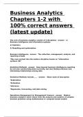 Business Analytics Chapters 1-2 with 100- correct answers &lpar;latest update&rpar;&period;