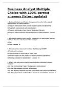 Business Analyst Multiple Choice with 100- correct answers &lpar;latest update&rpar;&period;