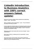 LinkedIn Introduction to Business Analytics with 100- correct answers &lpar;latest update&rpar;&period;