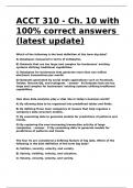 ACCT 310 - Ch&period; 10 with 100- correct answers &lpar;latest update&rpar;&period;