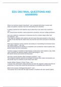 EDU 200 FINAL QUESTIONS AND ANSWERS