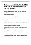 ATSC 113 Snow C 2024-2025 with 100- correct answers &lpar;latest update&rpar;