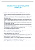 EDU 200 FINAL QUESTIONS AND ANSWERS