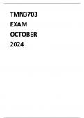 TMN3703 EXAM ANSWERS OCTOBER 2024