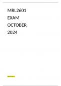 MRL2601 EXAM ANSWERS OCTOBER 2024