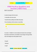 VTNE Practice Questions and  Answers &lpar;100&percnt; Pass&rpar;