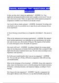 TRAVEL NURSING TEST QUESTIONS AND ANSWERS