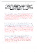 ATI MEDICAL SURGICAL CARDIOVASCULAR EXAM &vert; ALL QUESTIONS AND CORRECT DETAILED ANSWERS &vert; GRADED A&plus; &vert; VERIFIED ANSWERS &vert; LATEST VERSION