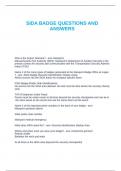 SIDA Badge SFO Questions and 100&percnt; Verified Correct Answers Guaranteed A&plus;