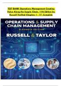 TEST BANK For Operations and Supply Chain Management&comma; 11th Edition by &lpar;Roberta S&period; Russell&comma; 2024&rpar; Verified Chapters 1 - 17&comma; Complete 