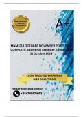 MNM3713 OCTOBER NOVEMBER PORTFOLIO &lpar;COMPLETE ANSWERS&rpar; Semester 2 2024 - DUE 31 October 2024&semi; 100&percnt; TRUSTED Complete&comma; trusted solutions and explanations
