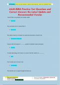 AAAI-ISMA Practice Test Questions and  Correct Answers the Latest Update and  Recommended Versio