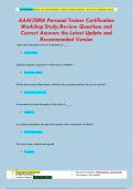 AAAI&sol;ISMA Personal Trainer Certification  Workshop Study&sol;Review Questions and  Correct Answers the Latest Update and  Recommended Version