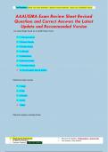 AAAI&sol;ISMA Exam Review Sheet Revised  Questions and Correct Answers the Latest  Update and Recommended Version