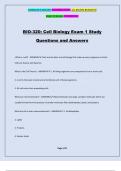 BIO-320&colon; Cell Biology Exam 1 Study Questions and Answers
