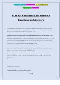 BLW 3013 Business Law module 2 Questions and Answers